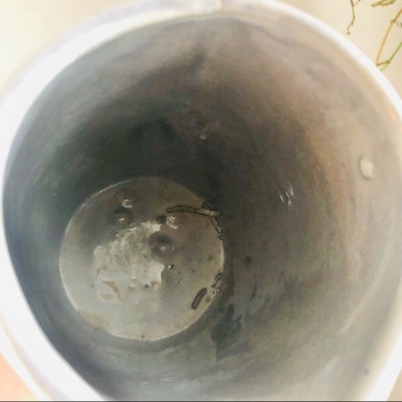 Vintage Gray and Blue Tonala Mexico Bird Flower Pottery Pitcher Vase Jug - Picture 5 of 12